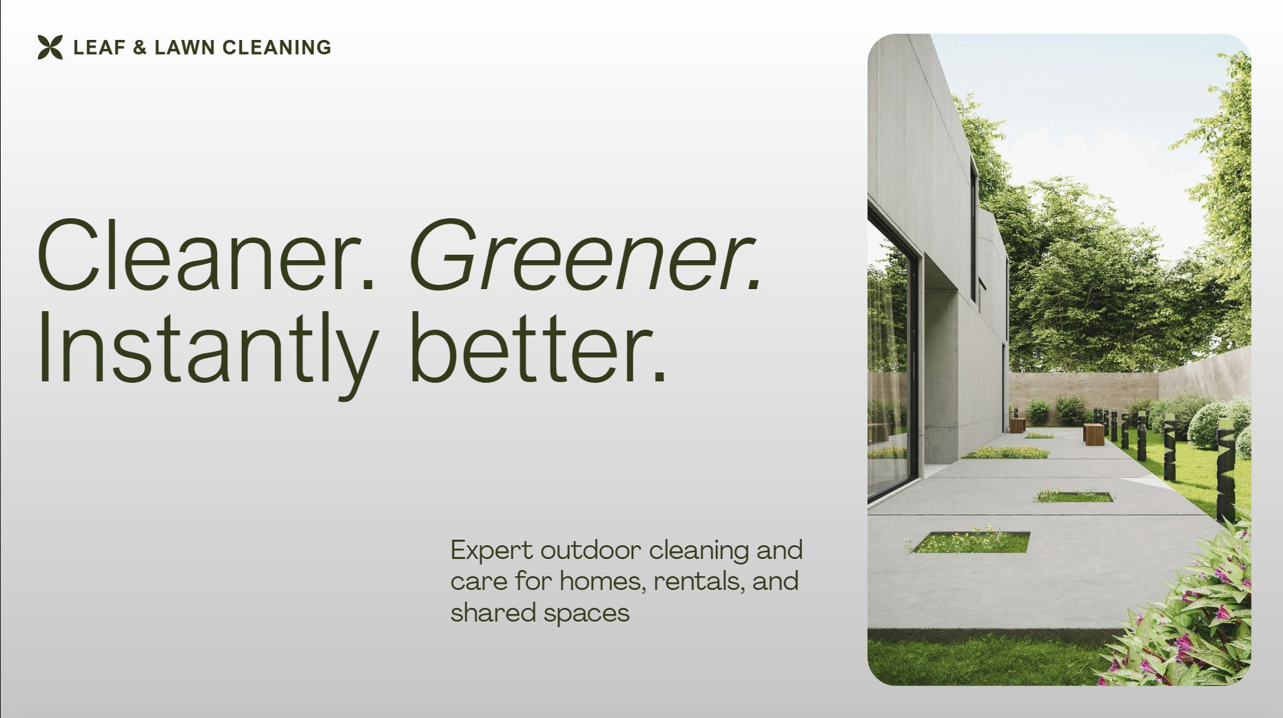 Leaf & Lawn - Cleaning Services website designed by Staplehurst Web Design